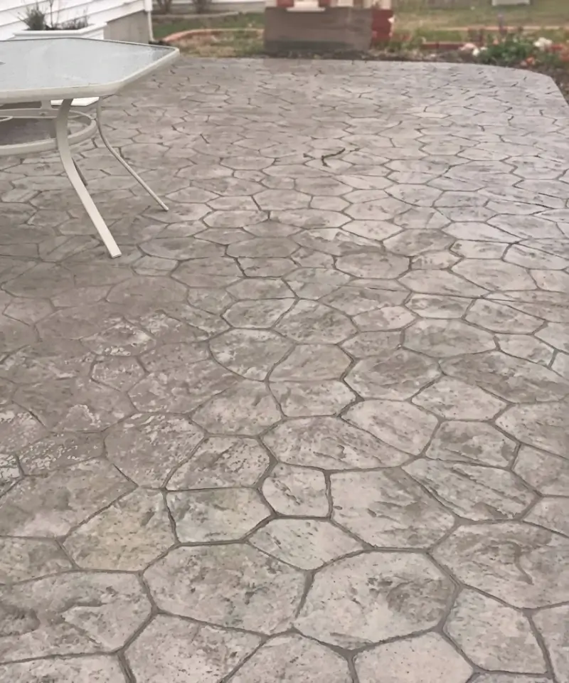 Concrete and Paver Sealing Job Underway in Plant City, FL Job Site Pavers before cleaning and sealing